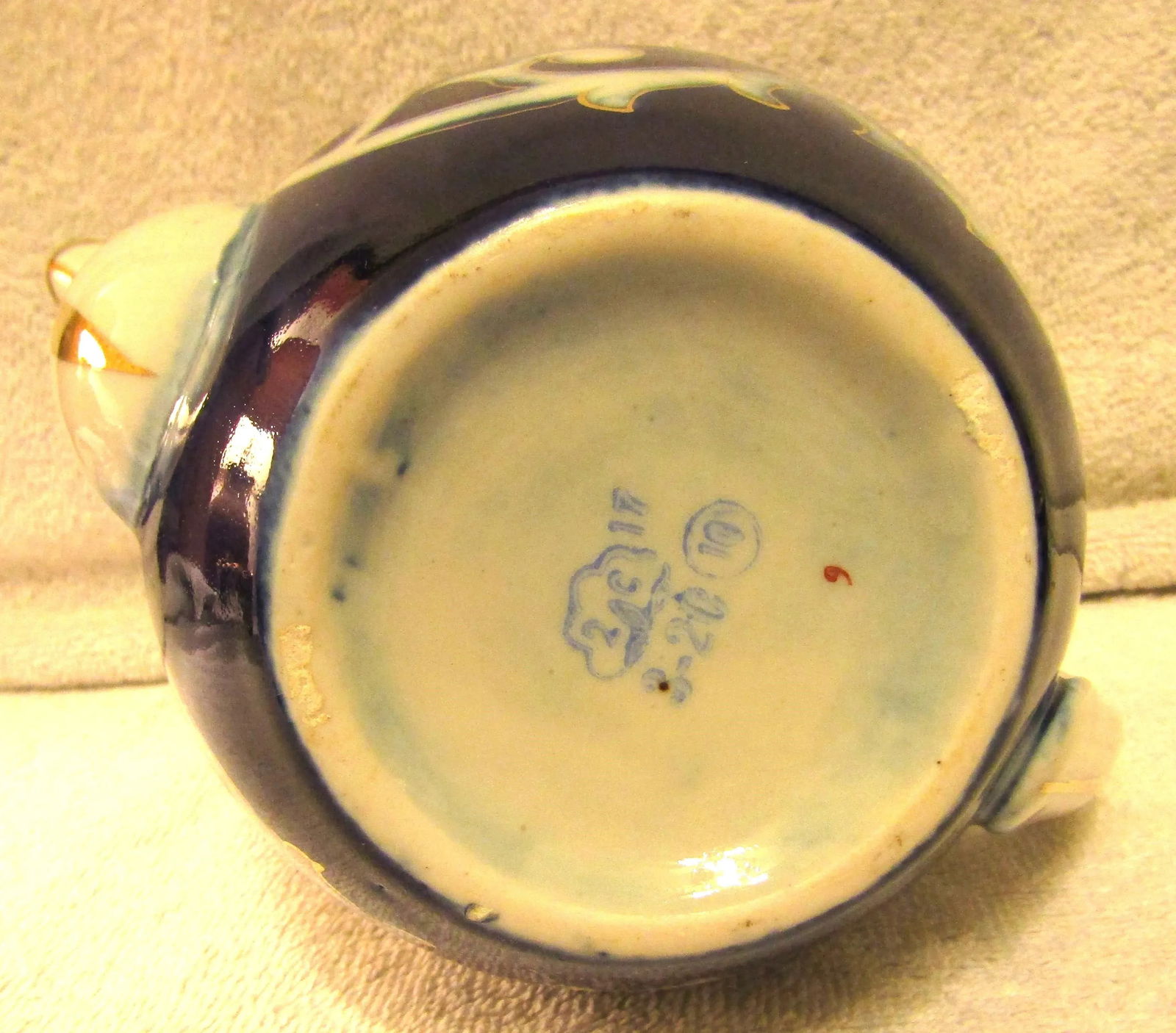 1940s Pahkta Porcelain Asian Cloud Floral 7 Piece Tea Set With Cups and Pitcher - 8