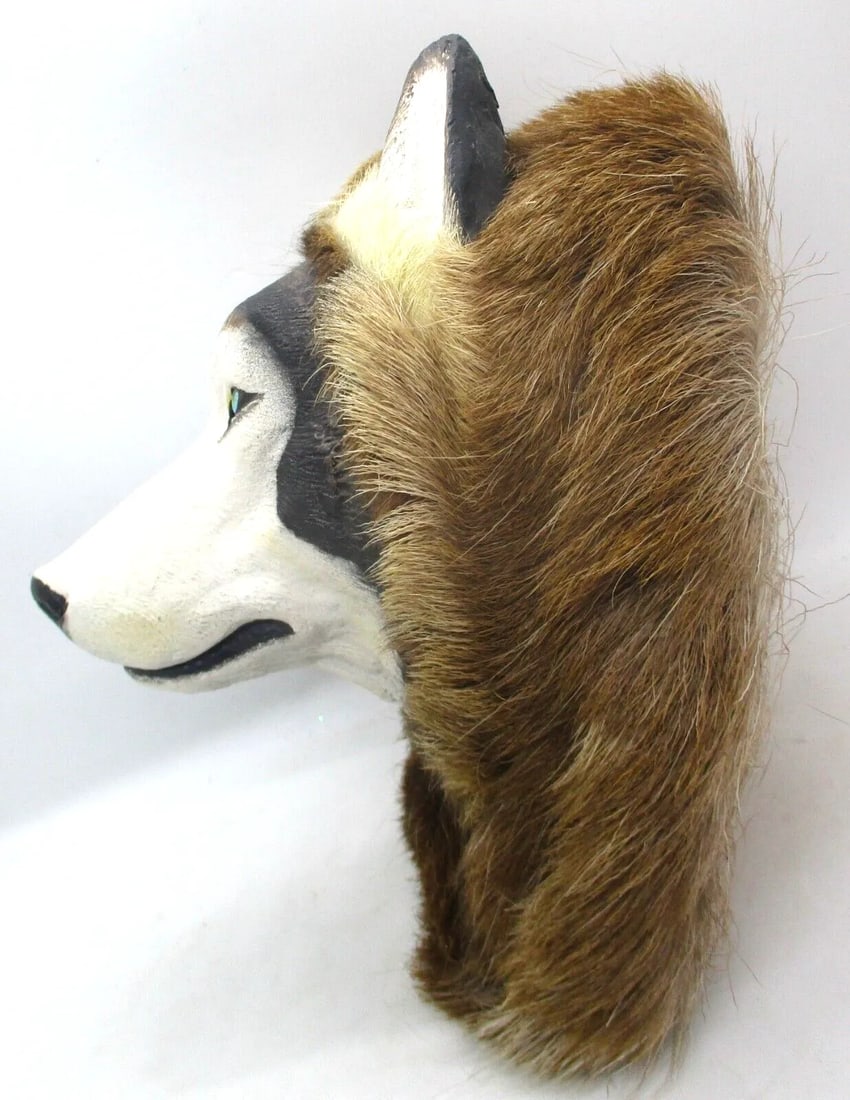 Vintage 1958 Lonnie H. Temple Alaskan Husky Sculpture Hand Made and Painted - 5