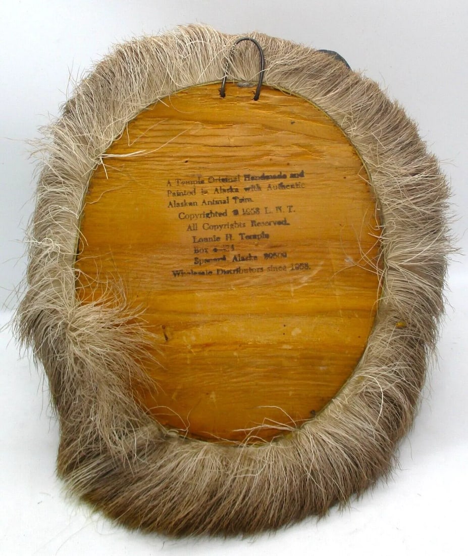 Vintage 1958 Lonnie H. Temple Alaskan Husky Sculpture Hand Made and Painted - 6