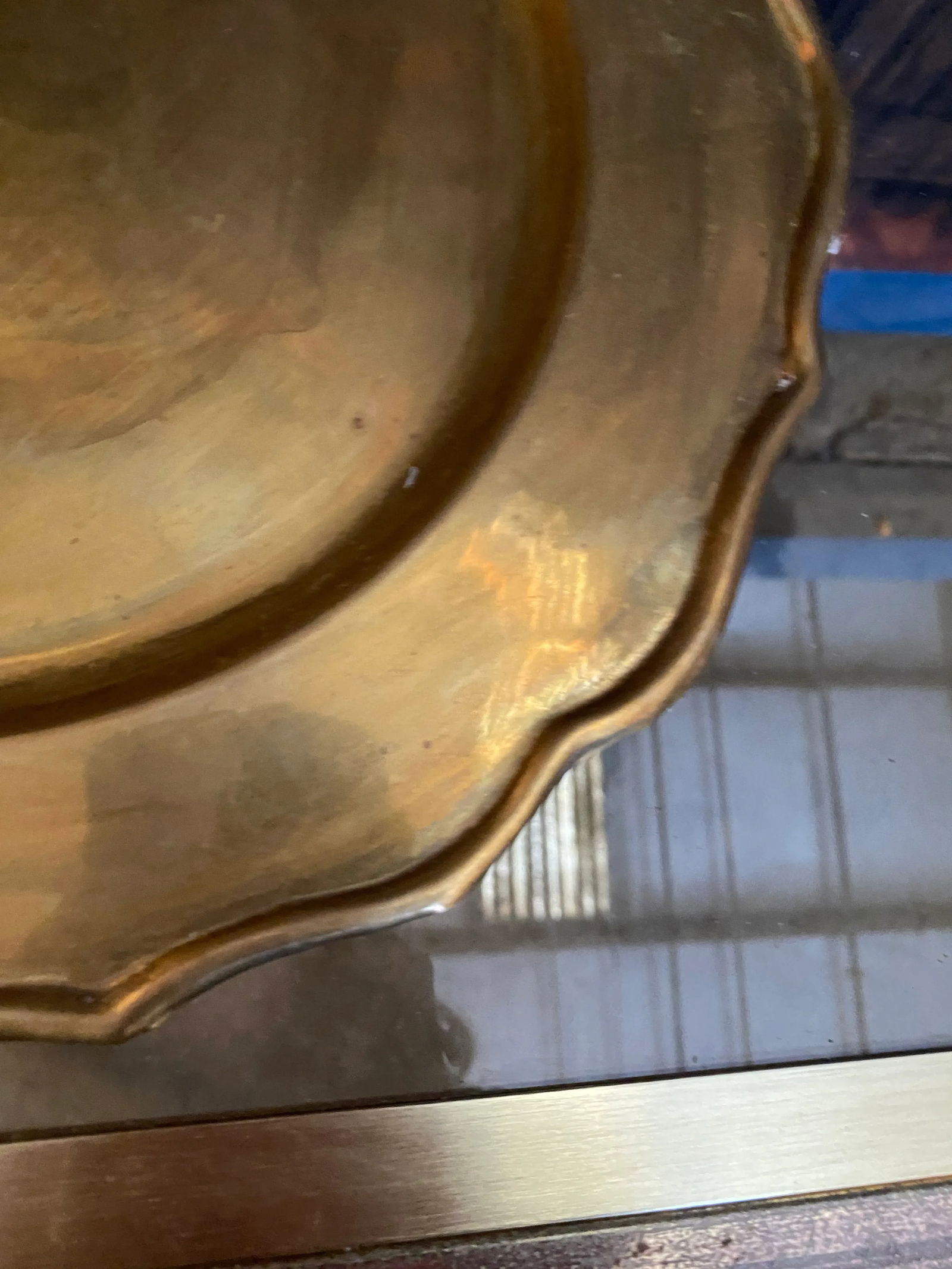 1970s Minimalist Brass Plate - 3