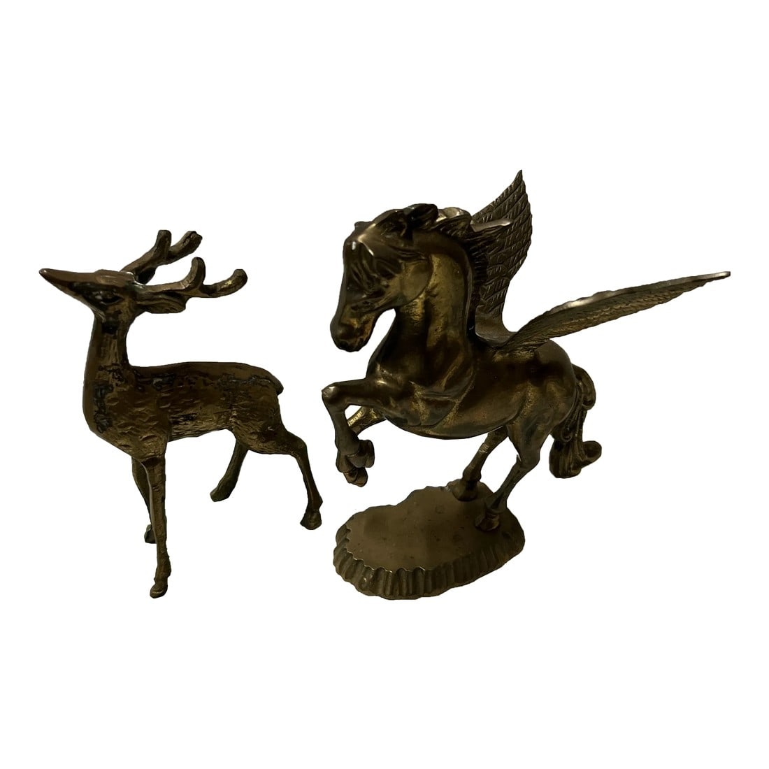 Pair of 1970s Standing Brass Animals: This is a beautiful pair of small brass standing animals. These would look perfect in any home and is great for the interior designer! Please check out my other listings! E3 Condition: