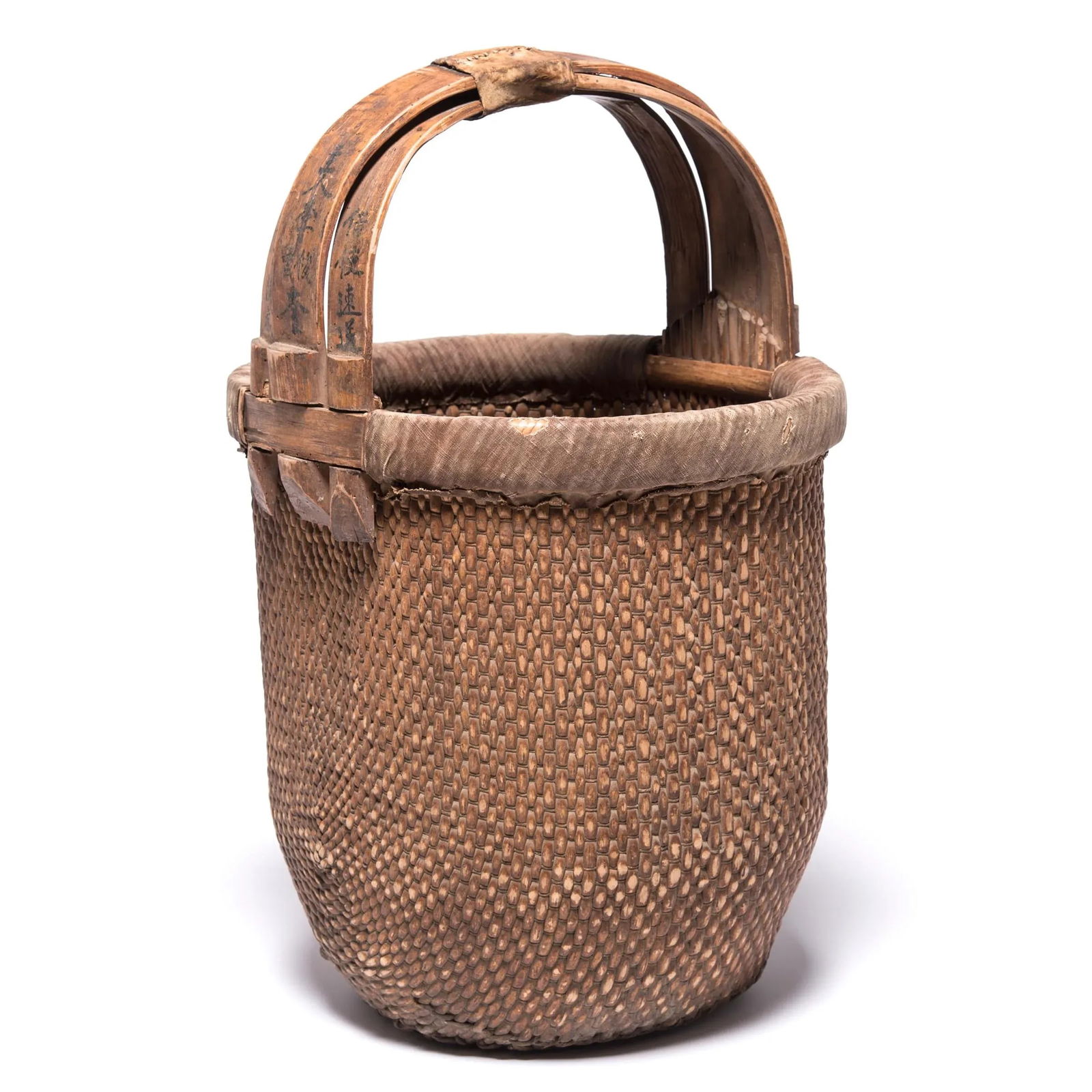 Chinese Bent Handle Fisherman's Basket - 2