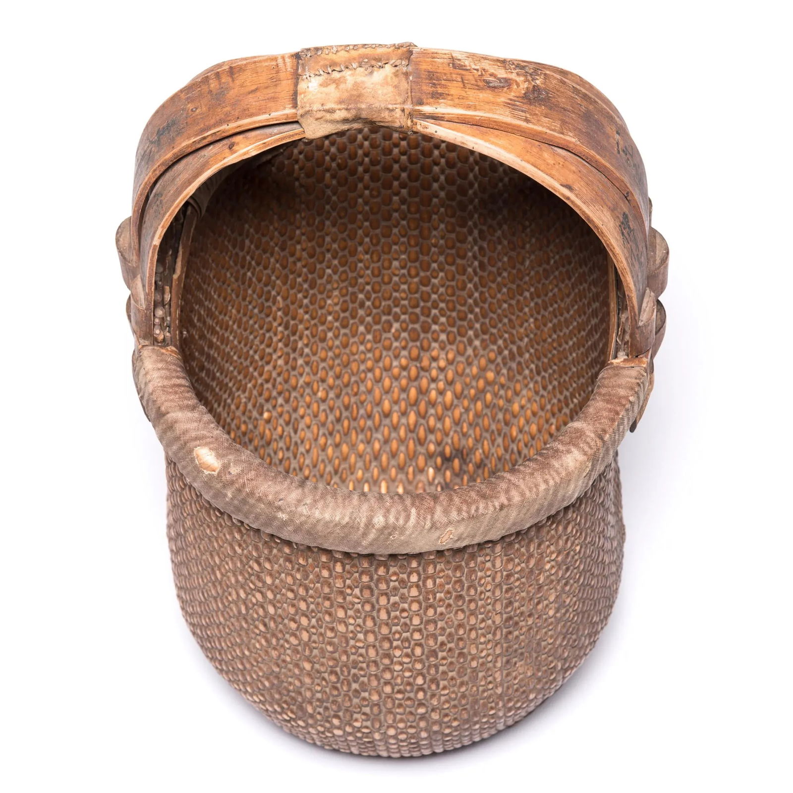 Chinese Bent Handle Fisherman's Basket - 5