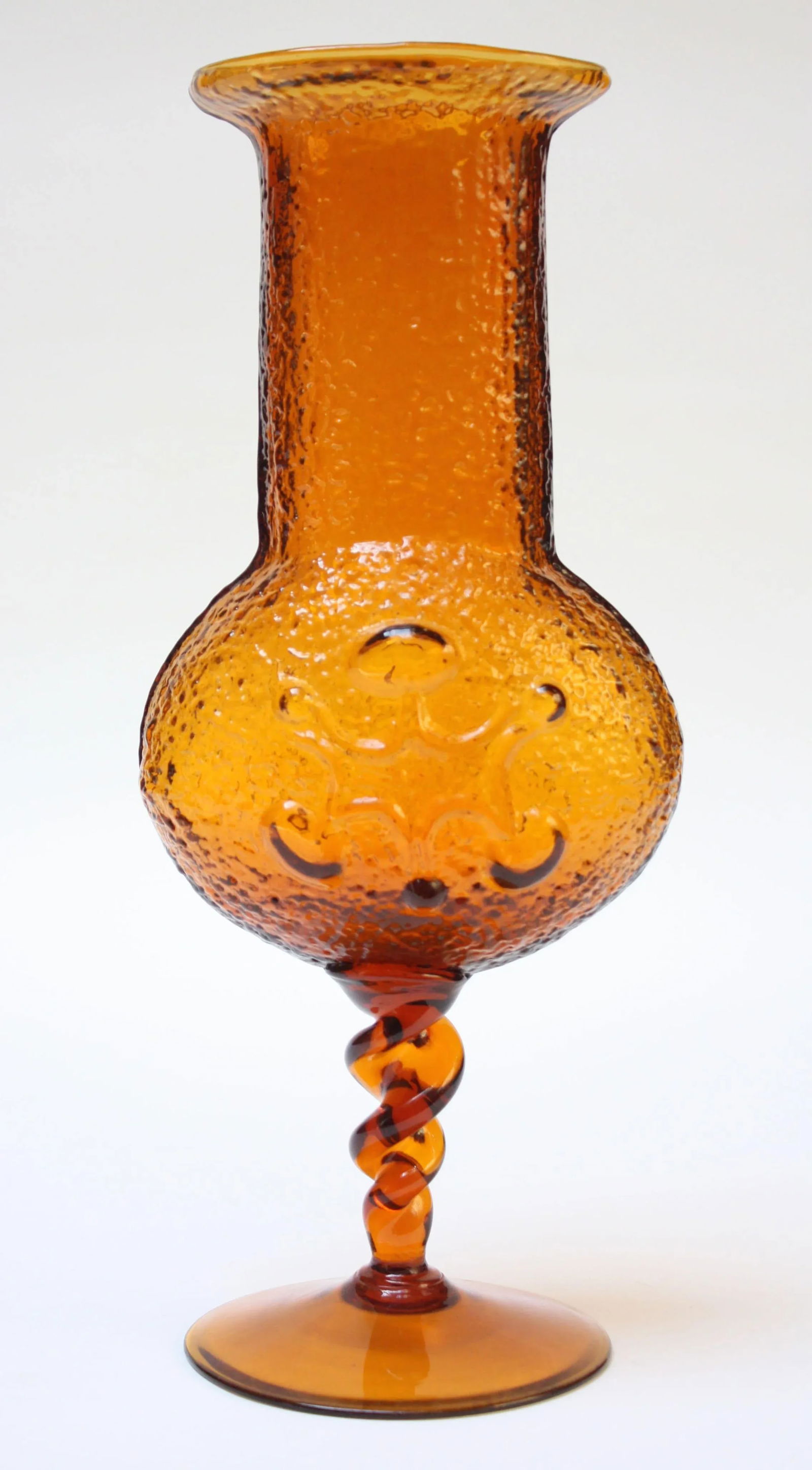 Stelvia Amber Blown-Glass 'Antiqua' Vase designed by Wayne Husted - 9