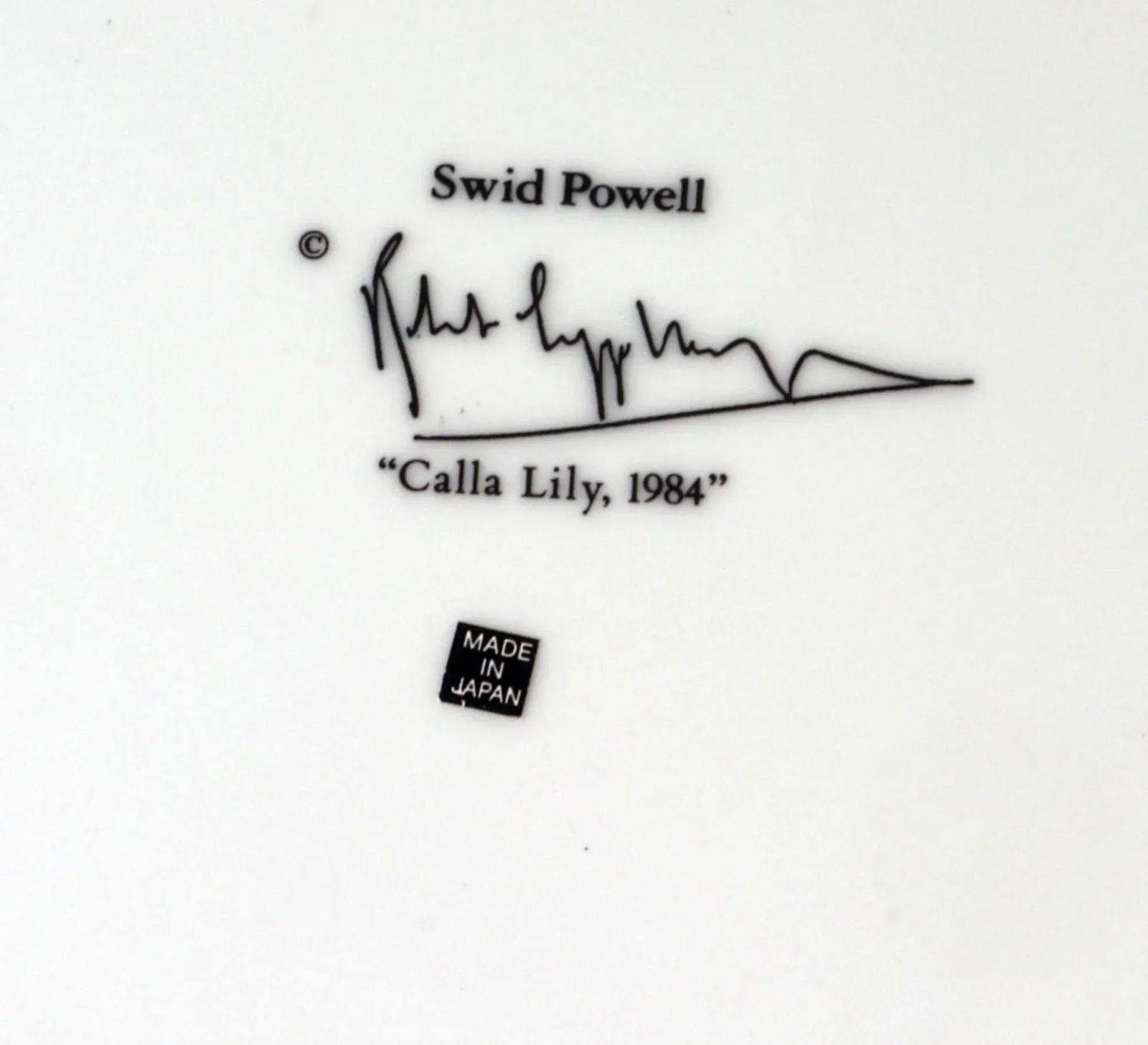 Robert Mapplethorpe Botanical Porcelain Plate, "Calla Lily, 1984" - 4