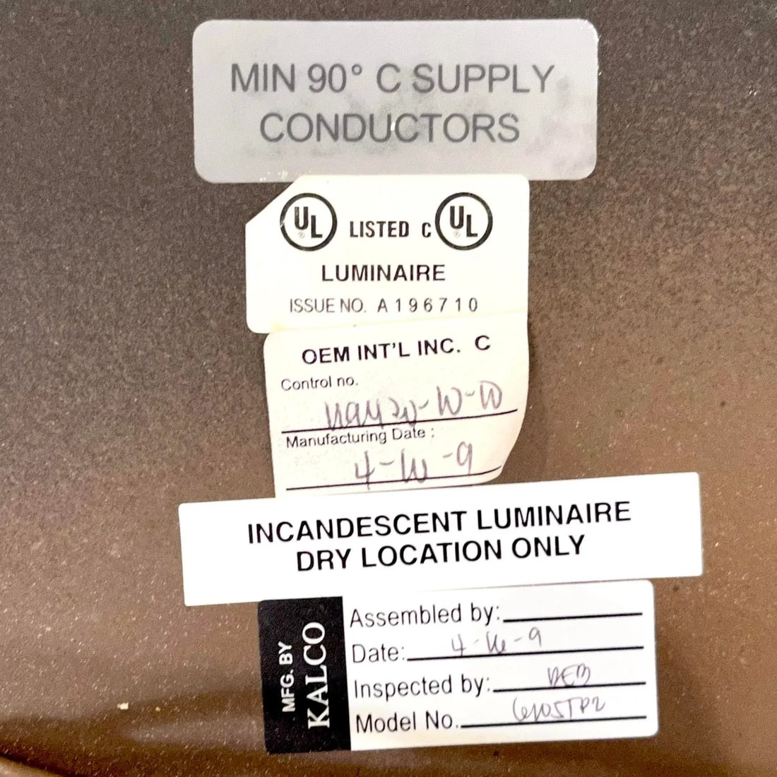 2000s Hammered Iron and Gilt Durango Flush Mount by Kalco - 10