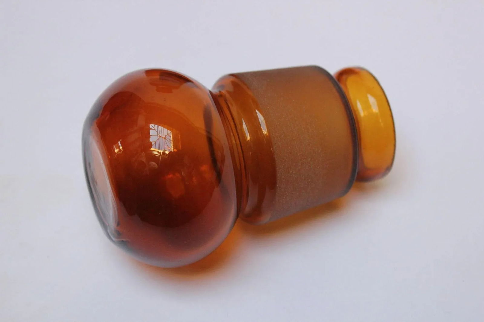 Vintage German Amber Glass "Amylum Tritici" Apothecary Bottle - 10