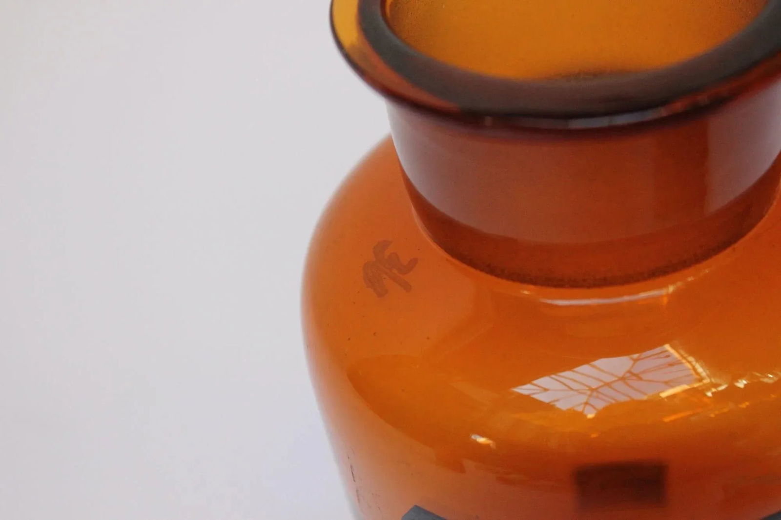 Vintage German Amber Glass "Amylum Tritici" Apothecary Bottle - 12