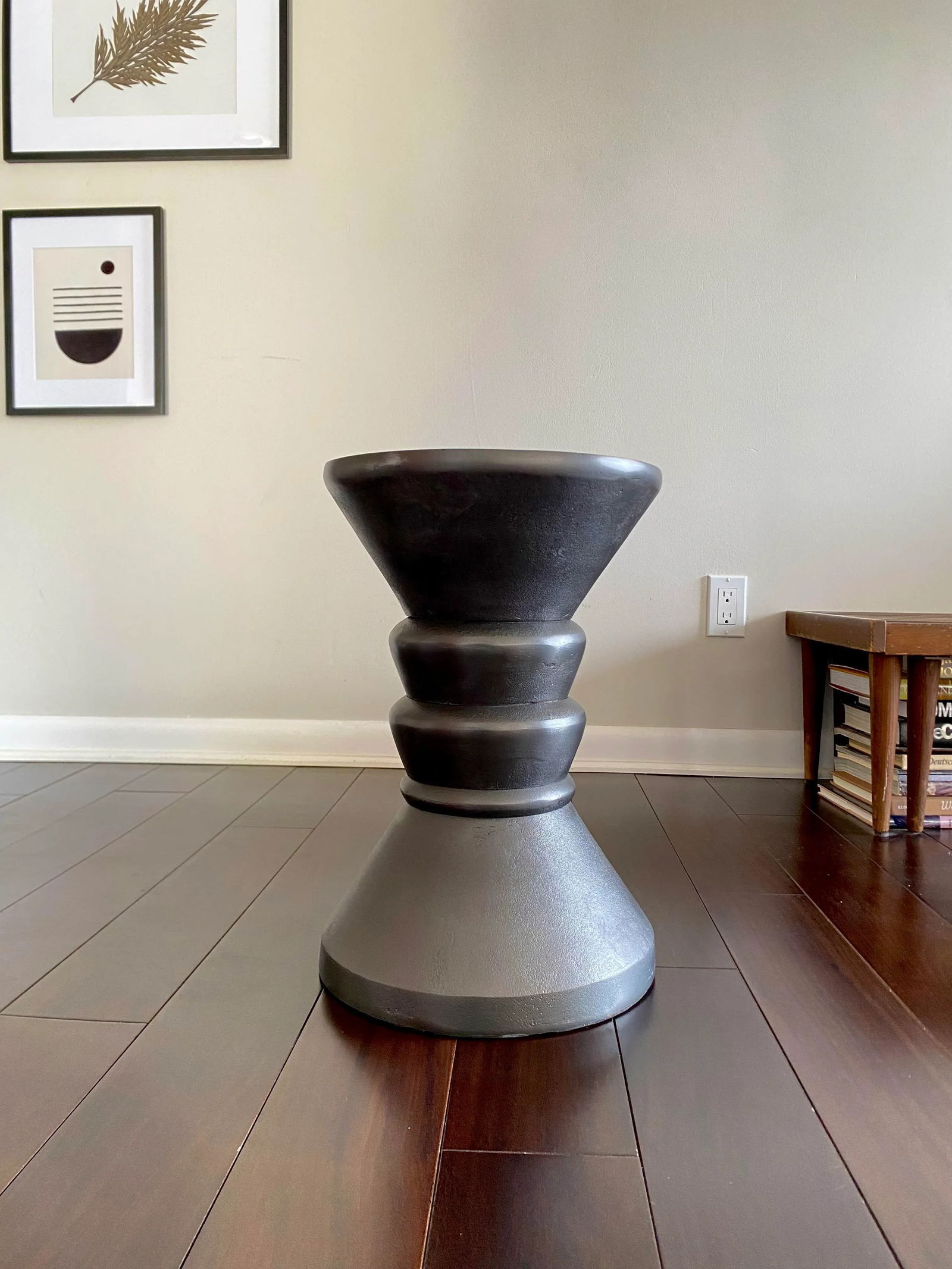 Indoor Outdoor Gray Stone Concrete Pillar Side Table Oswald by Made Goods - 4