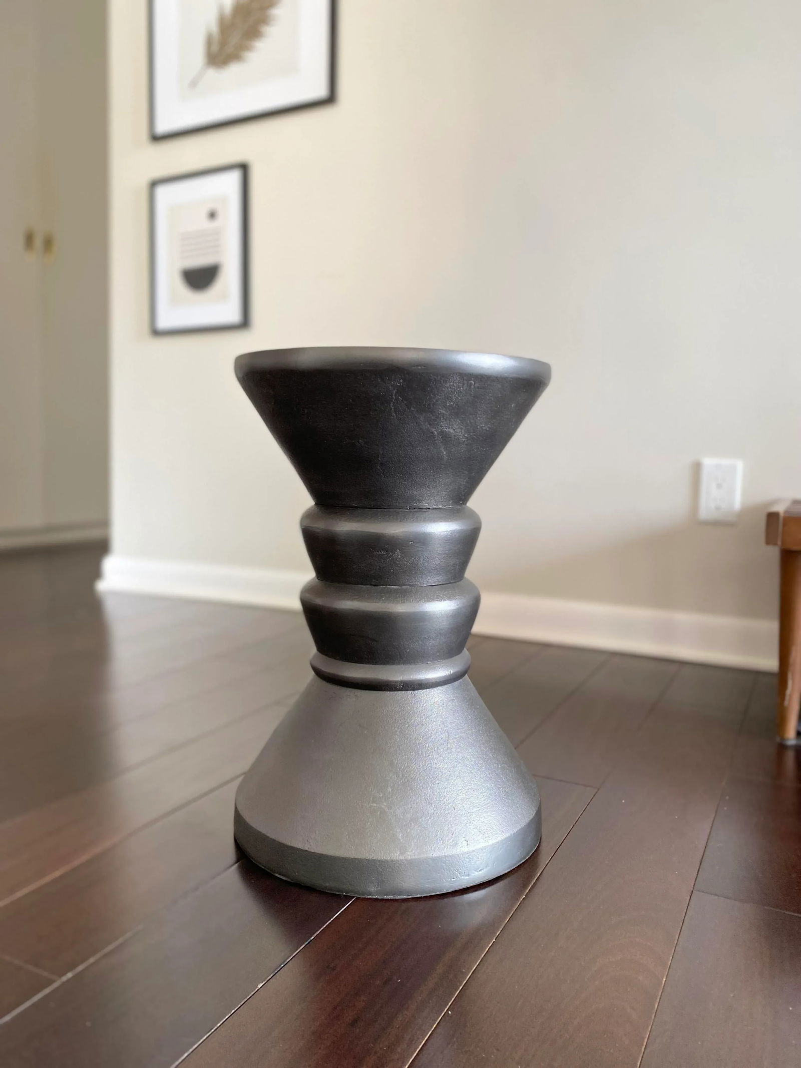 Indoor Outdoor Gray Stone Concrete Pillar Side Table Oswald by Made Goods - 6