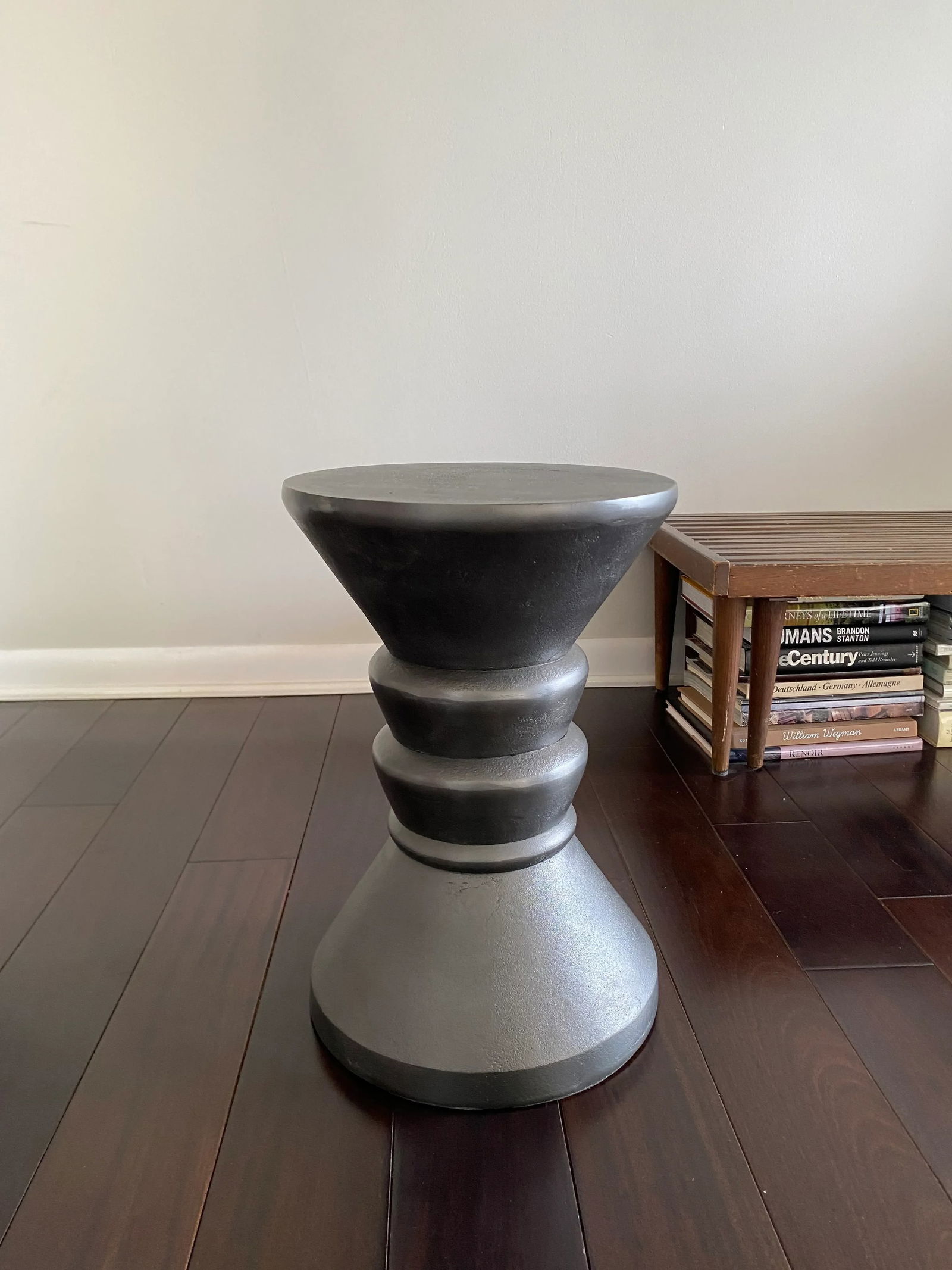 Indoor Outdoor Gray Stone Concrete Pillar Side Table Oswald by Made Goods - 7