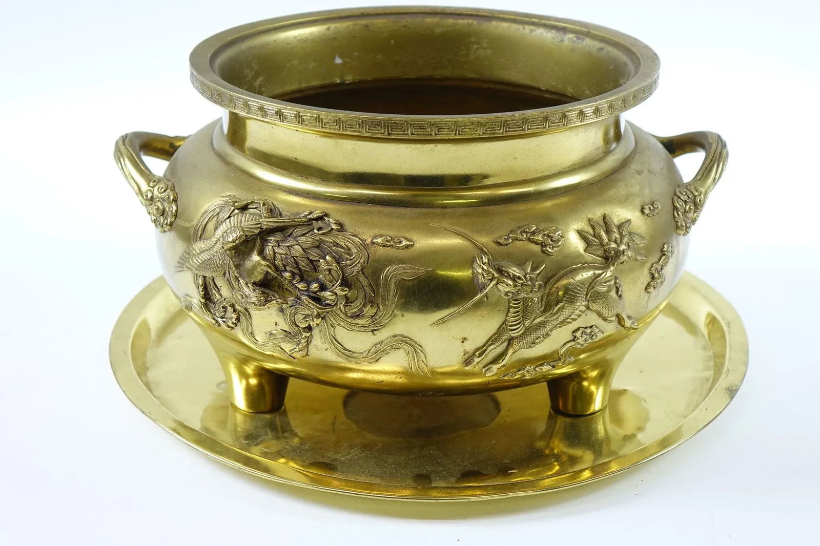 Early 20th Century Metal Chinese Flower Pot with Dragon Design - 3