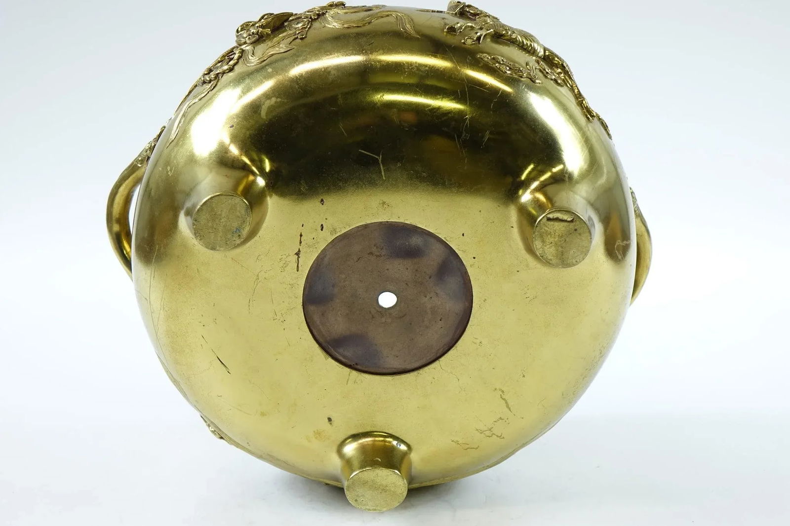 Early 20th Century Metal Chinese Flower Pot with Dragon Design - 4