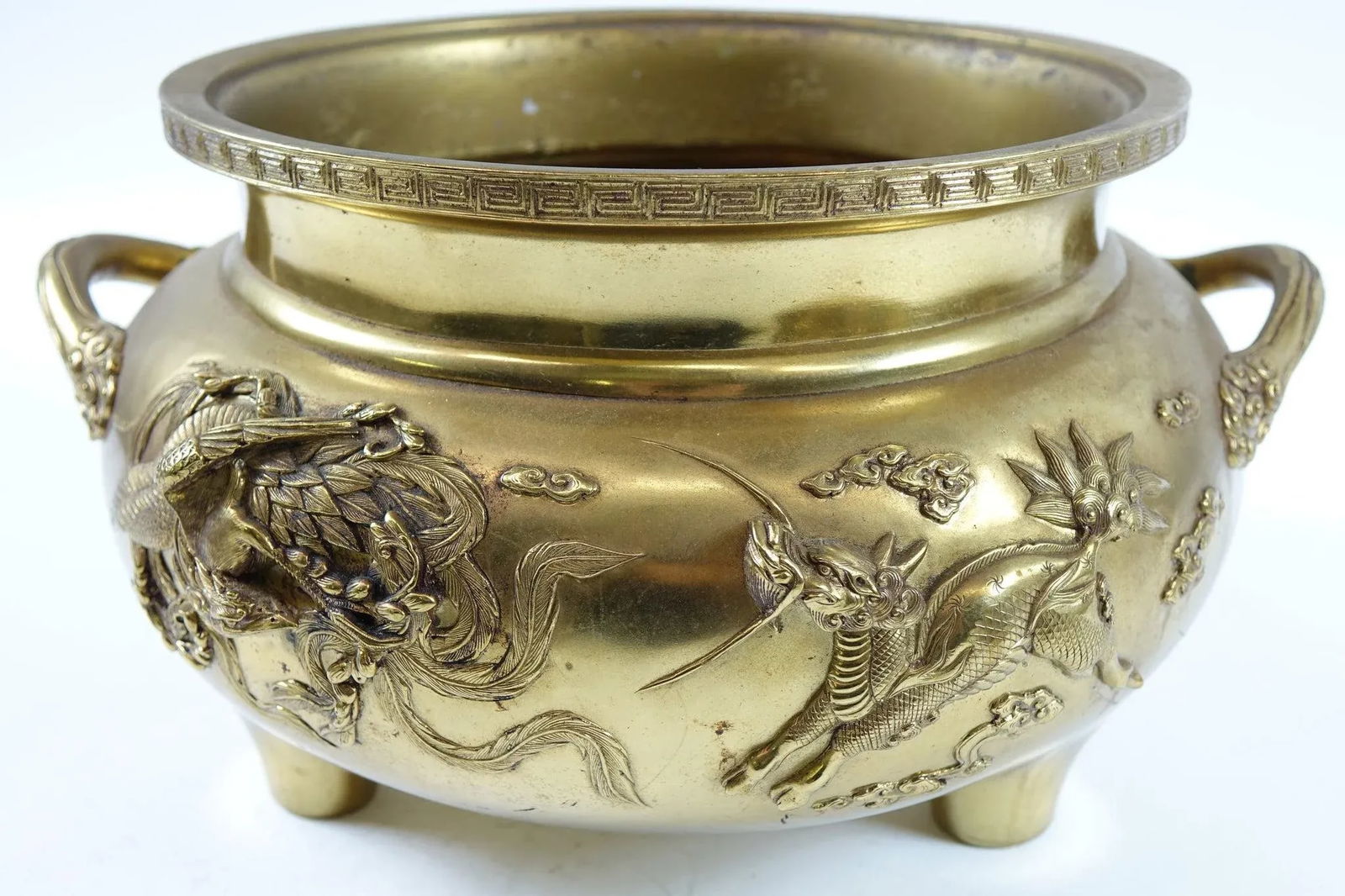 Early 20th Century Metal Chinese Flower Pot with Dragon Design - 5
