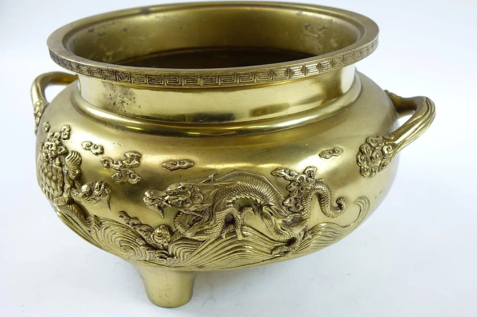 Early 20th Century Metal Chinese Flower Pot with Dragon Design - 7