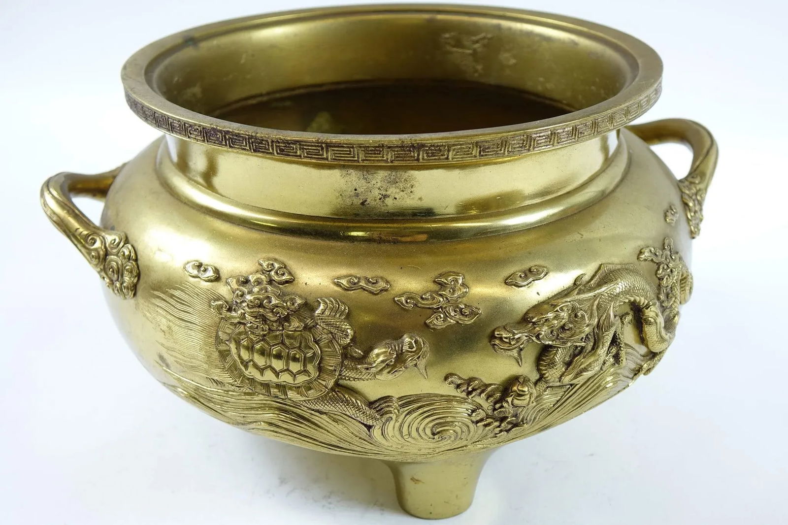 Early 20th Century Metal Chinese Flower Pot with Dragon Design - 8