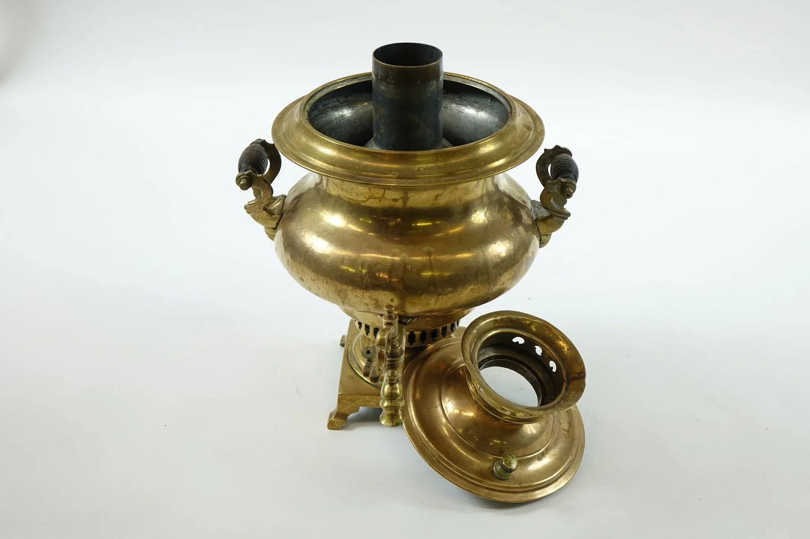 Antique Brass Russian Samovar - 3
