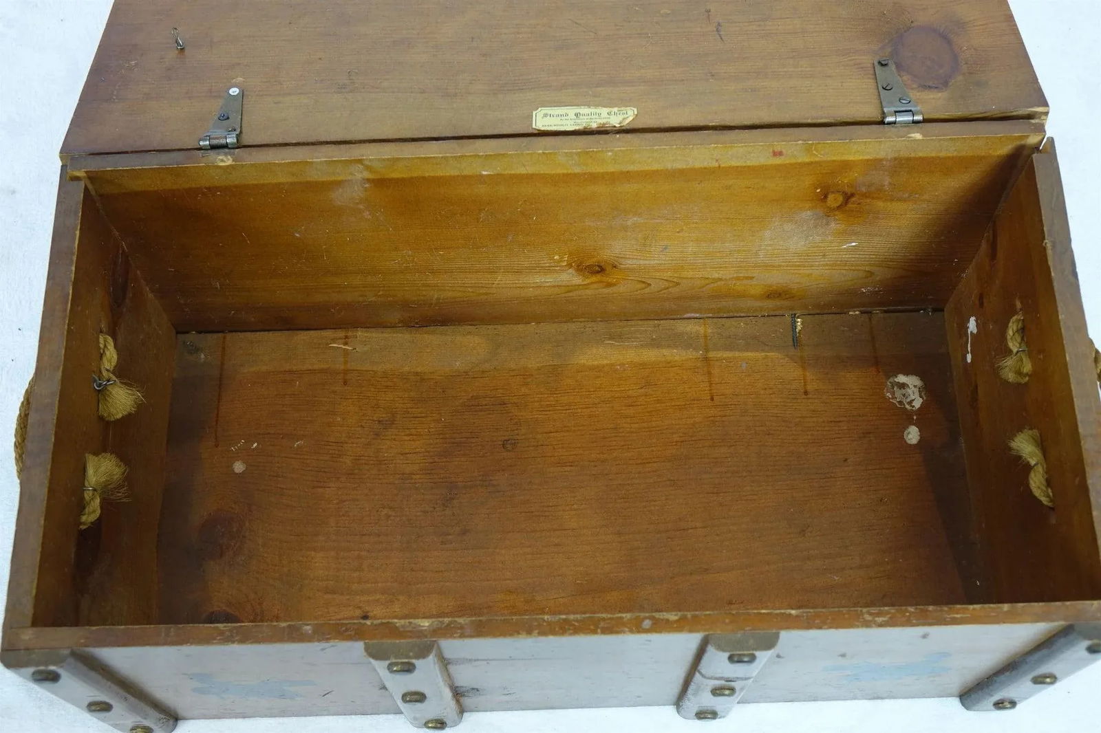 Mid 20th Century Vintage Wood Chest - 7