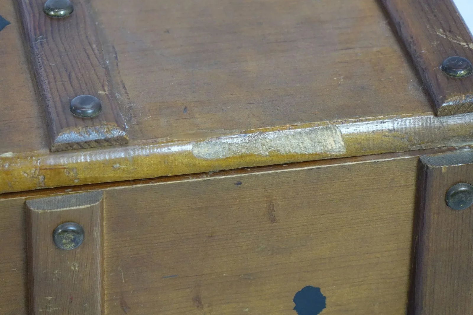 Mid 20th Century Vintage Wood Chest - 9