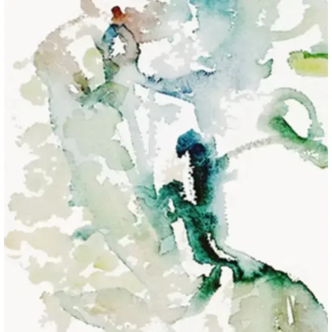 Showing Shade, 2009. Contemporary, Abstract Expressionism. Watercolor on Paper. Shades of Jade Gre - 3