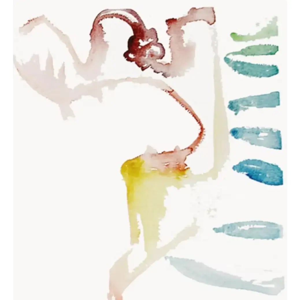 Showing Shade, 2009. Contemporary, Abstract Expressionism. Watercolor on Paper. Shades of Jade Gre - 4