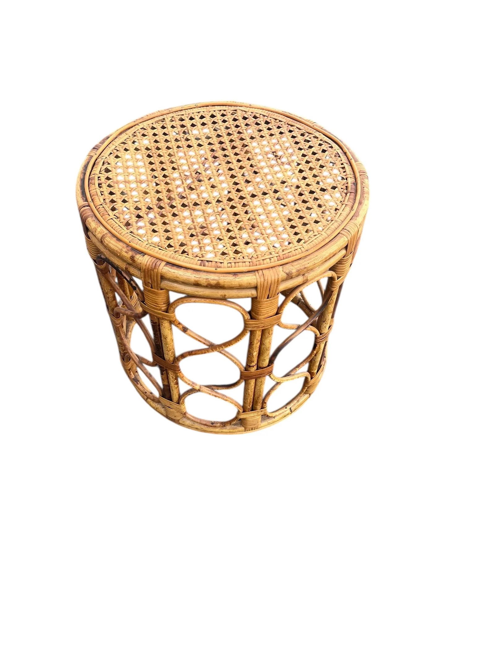 1960s Wicker/ Bamboo/ Cane / Side Table - 2