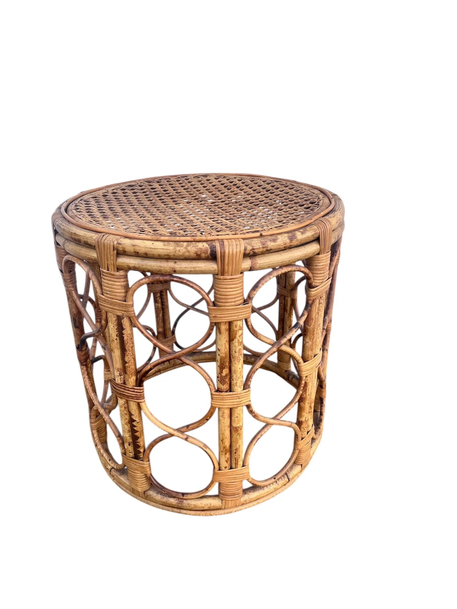 1960s Wicker/ Bamboo/ Cane / Side Table - 3