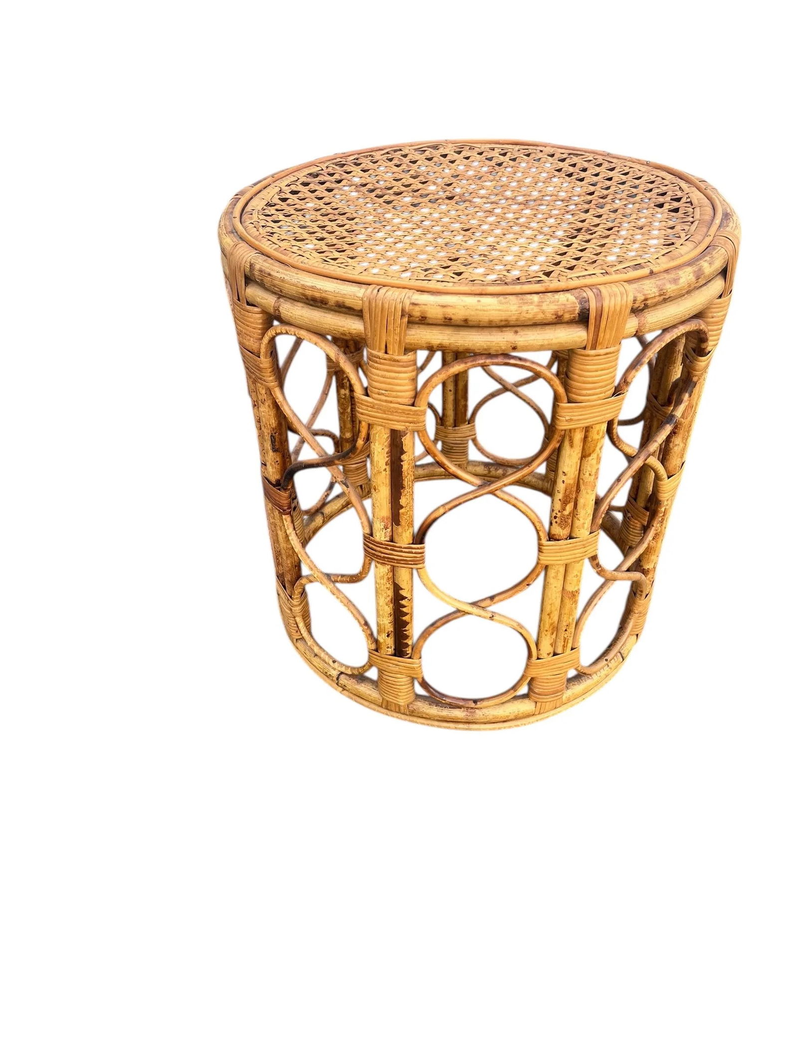 1960s Wicker/ Bamboo/ Cane / Side Table - 7