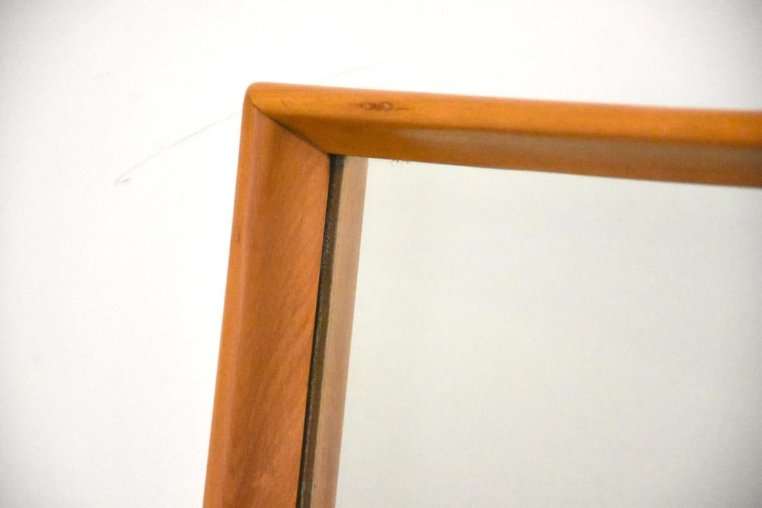 1950s Heywood Wakefield Maple Champagne Mirror - 2