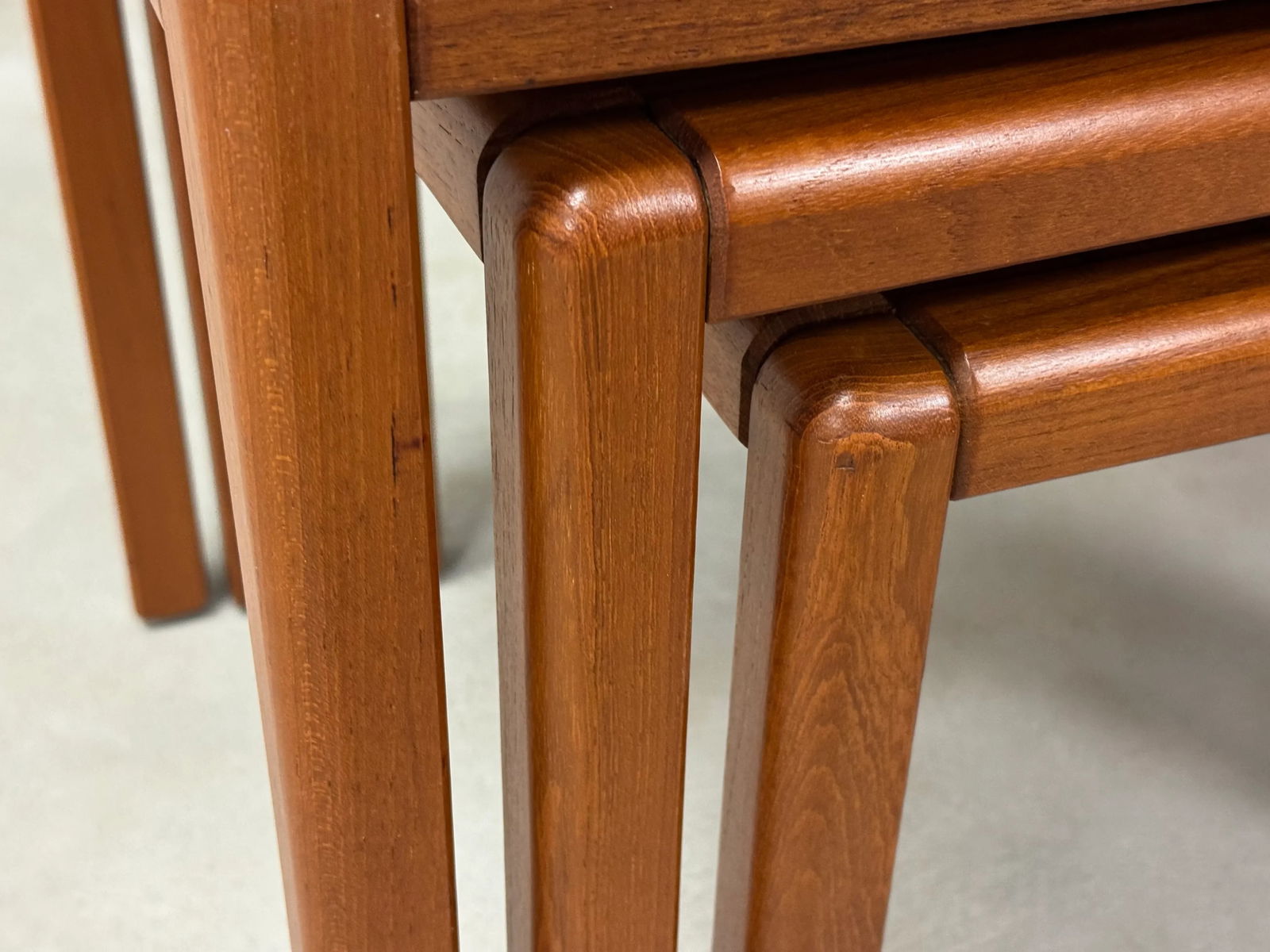 1960s Danish Modern Teak Nesting End Tables - Set of 3 - 6