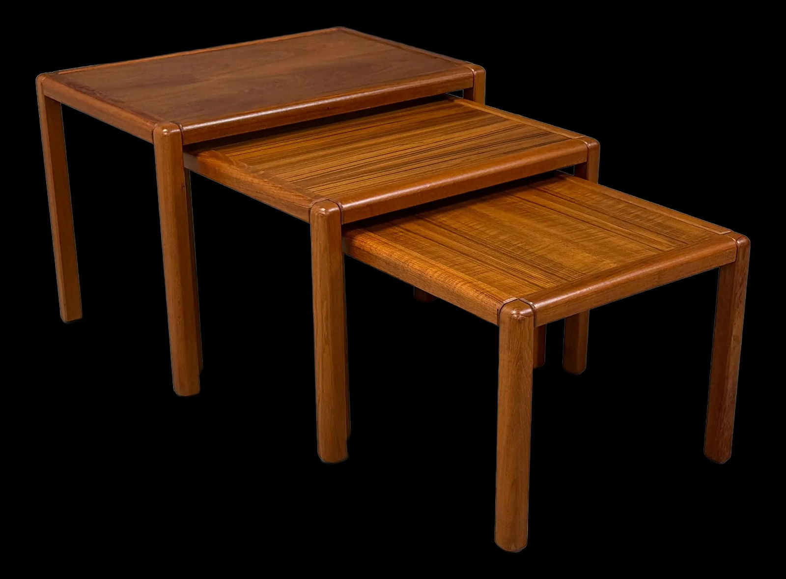 1960s Danish Modern Teak Nesting End Tables - Set of 3 - 7