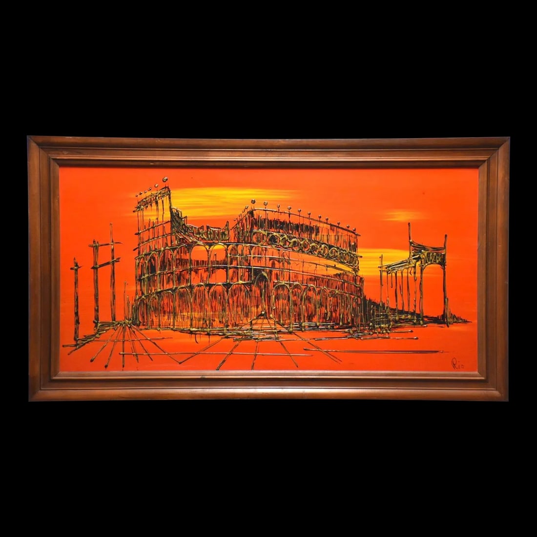 Van Gaard Studio Colosseum Oil Painting Signed Rio - 10