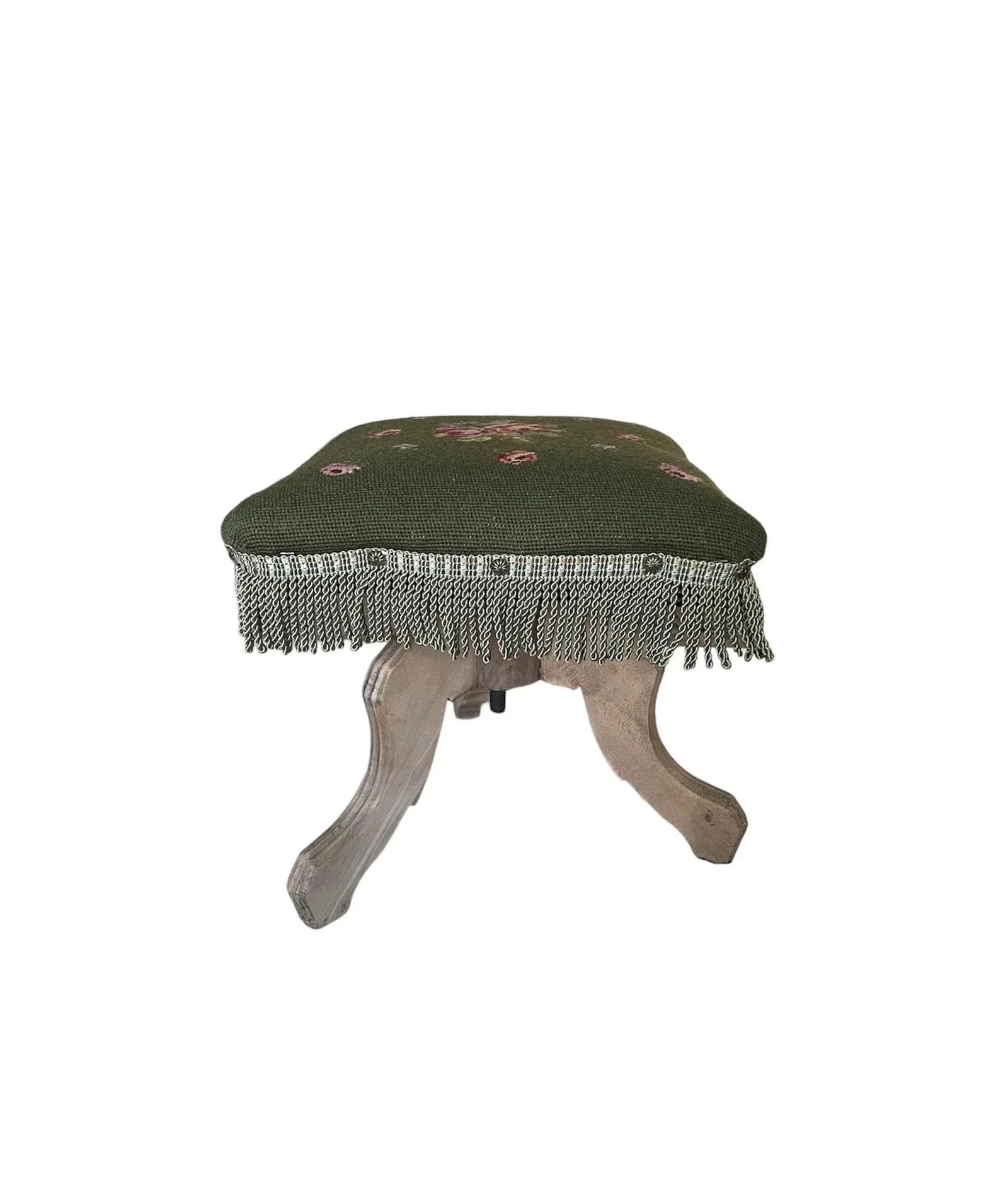 Early 20th Century Antique Needlepoint Footstool - 2