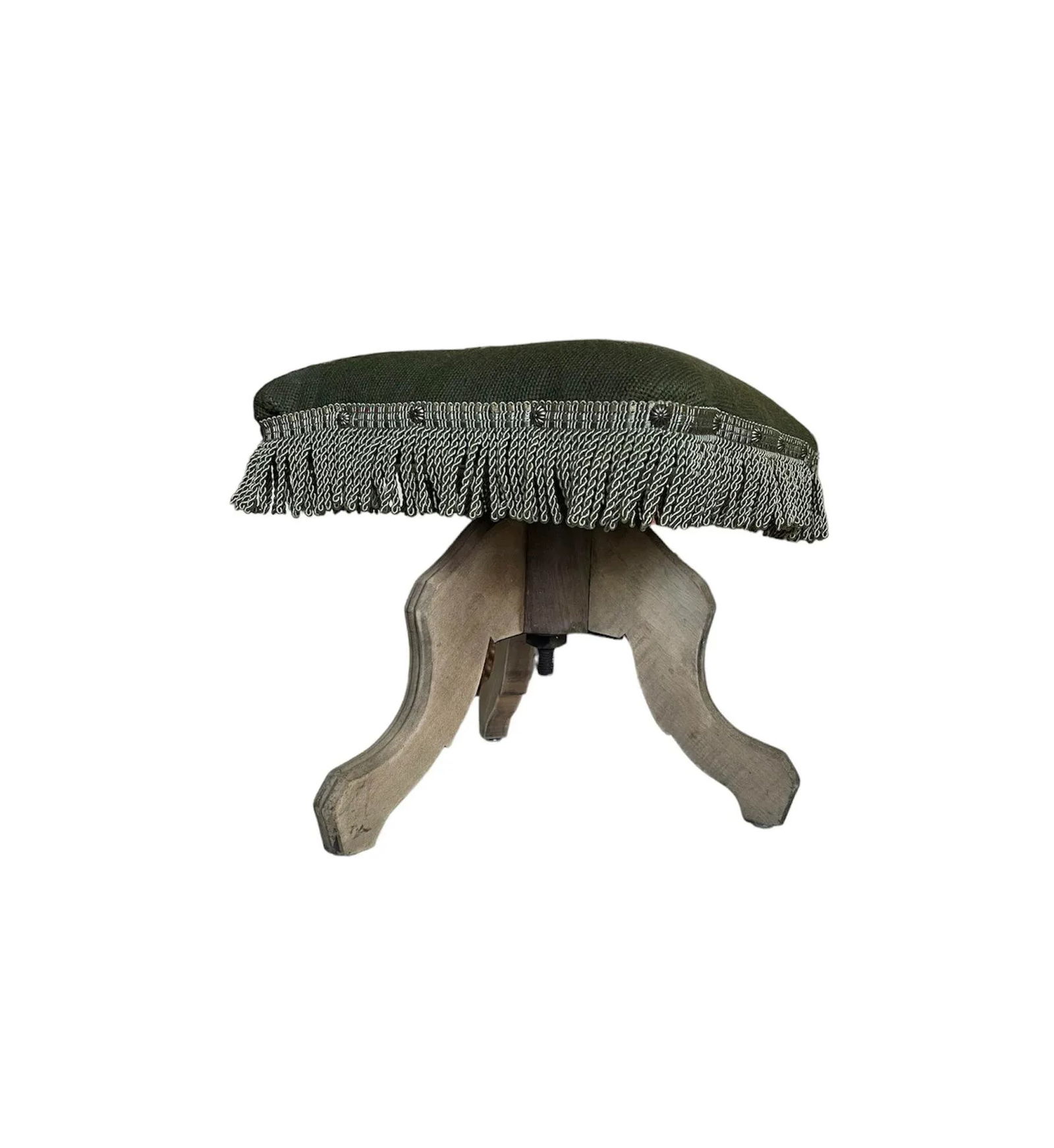 Early 20th Century Antique Needlepoint Footstool - 6