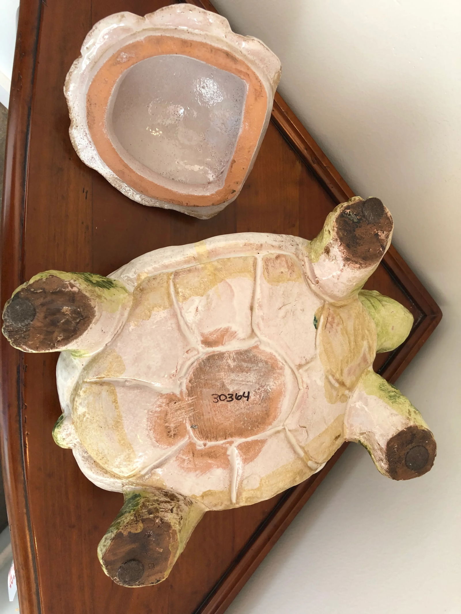 1990s Italian Hand Painted Ceramic Turtle Cookie Jar, Under the Sea - 6