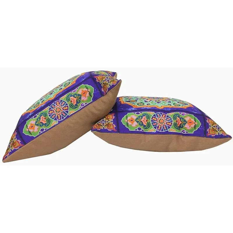 Pair of Traditional Persian Decorative Accent Pillows - 14Êºw × 14Êºh - 2