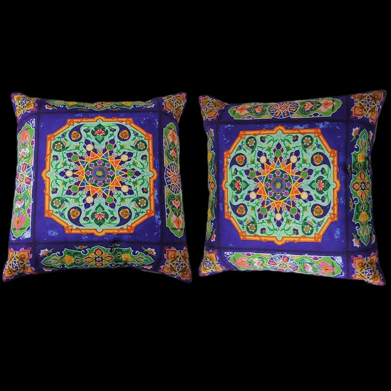 Pair of Traditional Persian Decorative Accent Pillows - 14Êºw × 14Êºh - 7