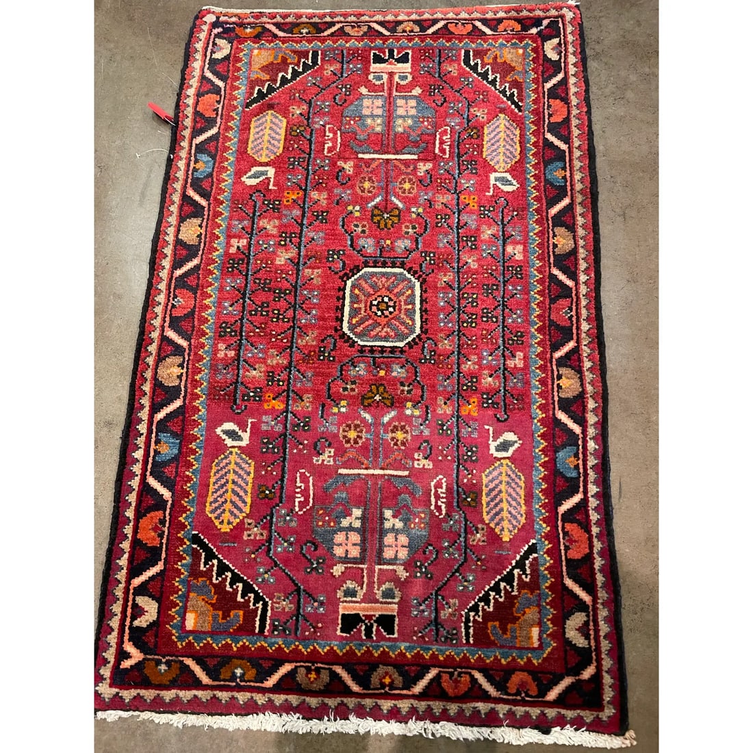 1990s Handwoven Persian Karajeh Area Rug 2'0" X 3'4" - 4