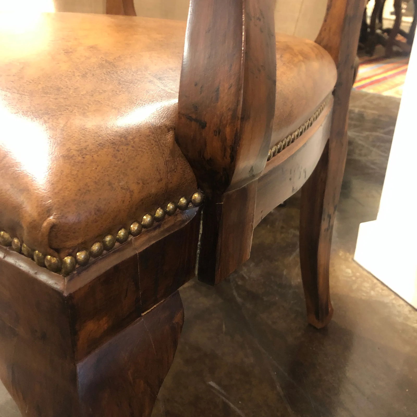 Ladder Back Arm Chair in a Cappuccino Finish - 5