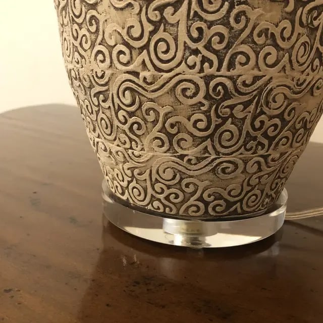 1990s Composition Style Sebring Table Lamp - 2