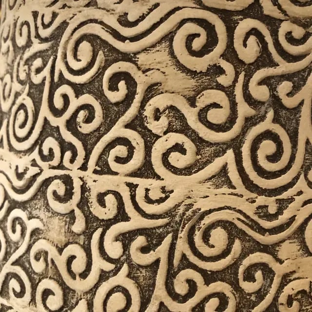 1990s Composition Style Sebring Table Lamp - 4