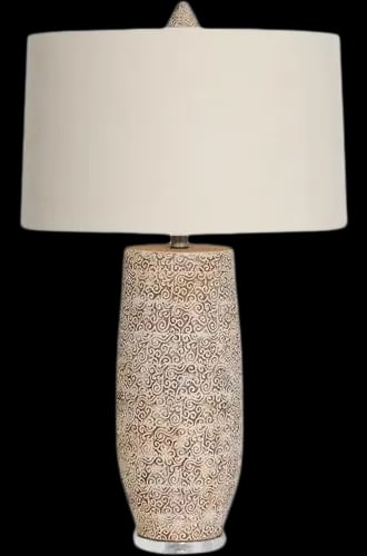 1990s Composition Style Sebring Table Lamp - 6