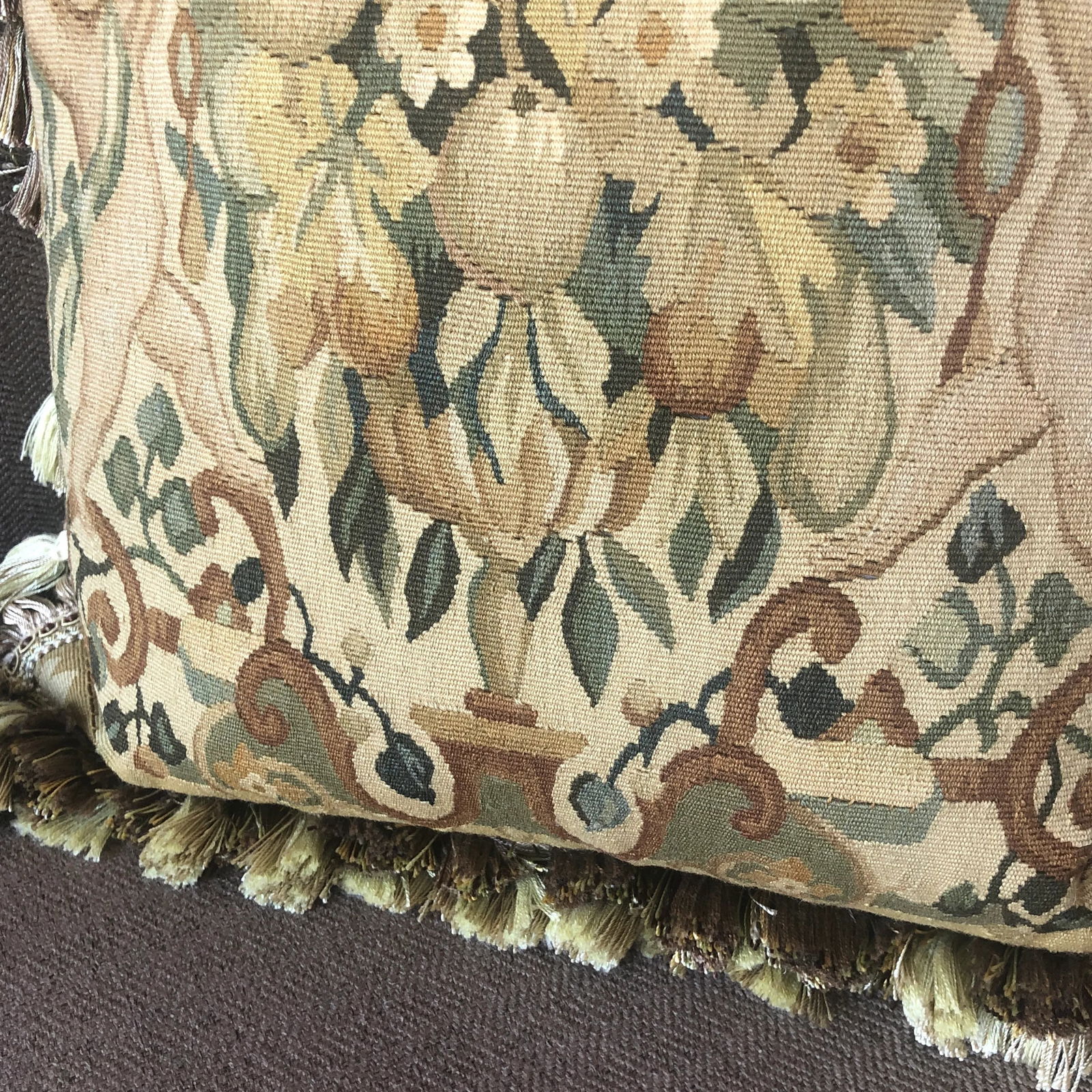 Vintage Recreated Mid 16th Century Hand-Woven Wool Tapestry Pillow - 9