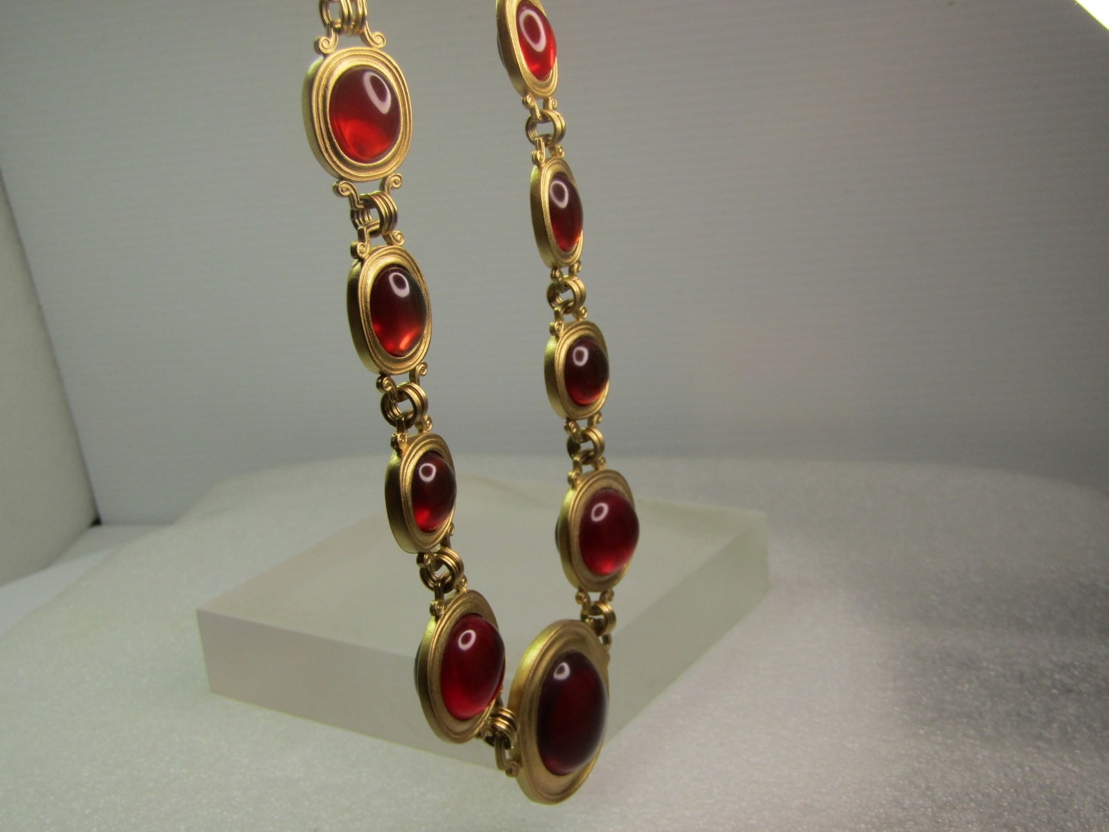 Vintage Red/Green Yves Saint Laurent Necklace, By Robert Goosens, 1980's, 18" - 10