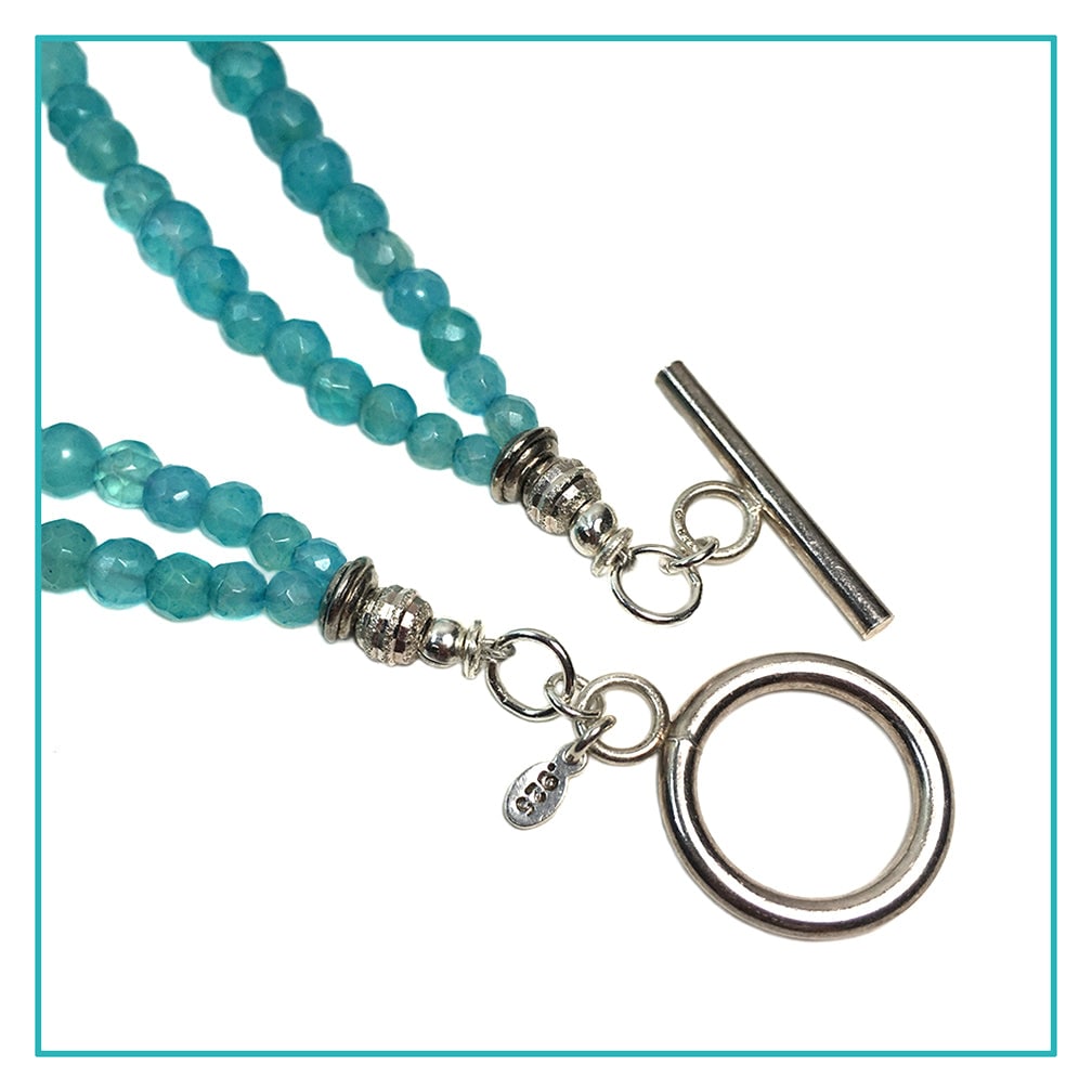 Chalcedony Blue Bell Necklace - 4