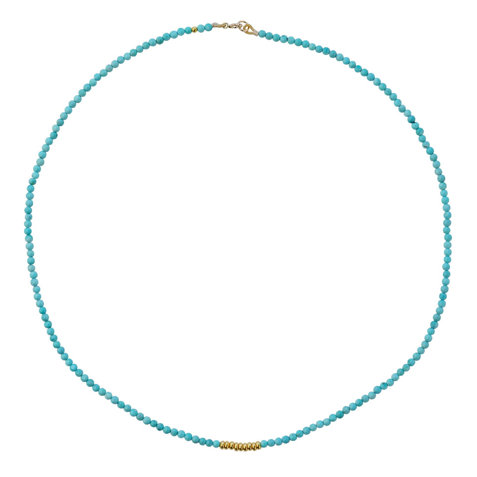Tiny Turquoise 14K Gold Necklace (1 of 8)