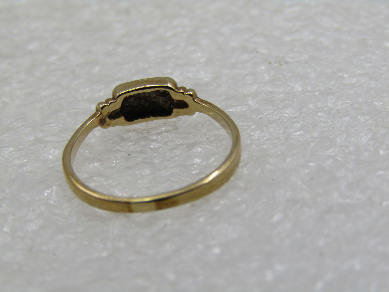 Vintage 10kt Gold & Diamond Signet Ring, Sz. 3.5 - 6