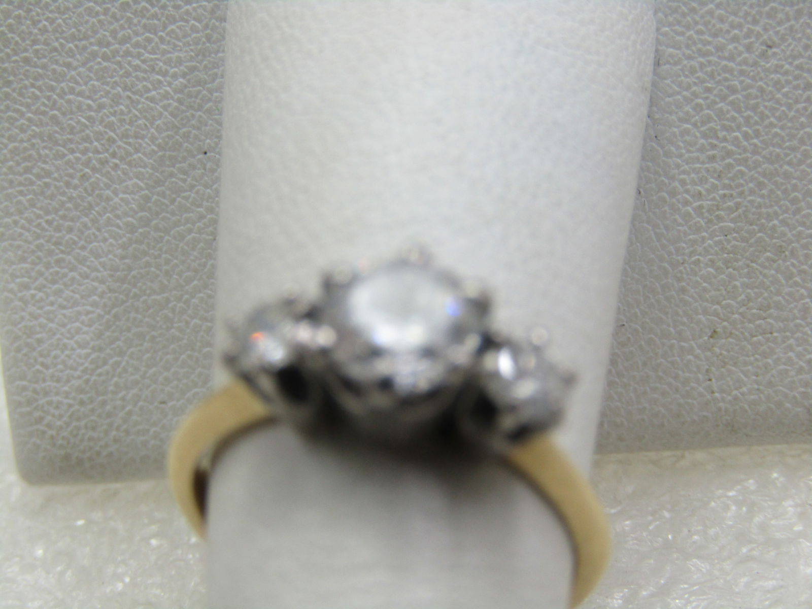 Vintage 14kt Diamond Engagement Ring, Sz. 6.5, Signed Brogan. 1940's - 2