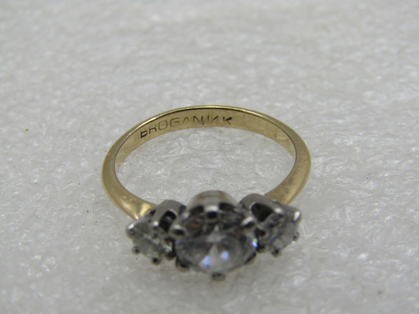 Vintage 14kt Diamond Engagement Ring, Sz. 6.5, Signed Brogan. 1940's - 8