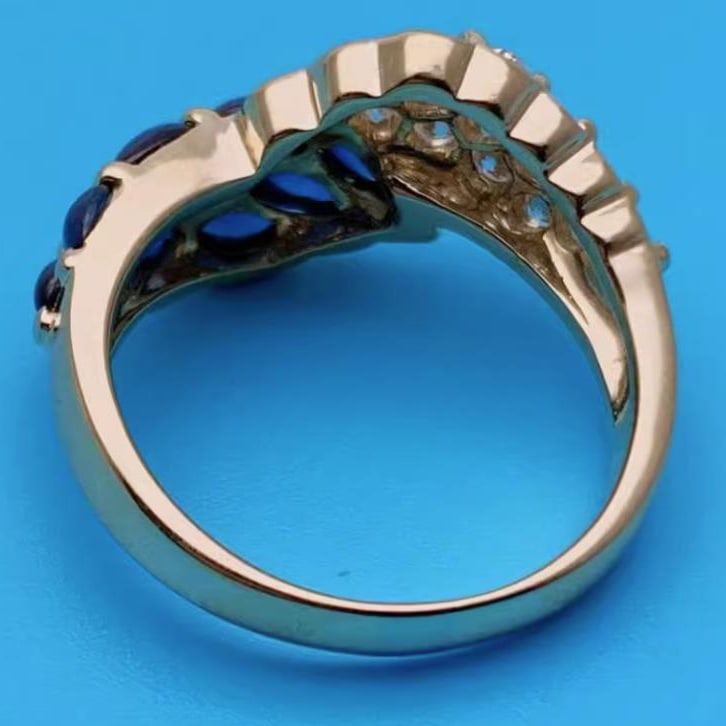 14K GOLD 2.00 CTW NATURAL SAPPHIRE & DIAMOND RING - 3